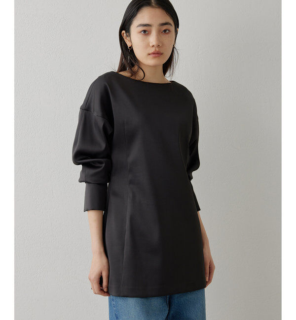  「ストレッチサテンブラウス」|シャツ・ブラウス|