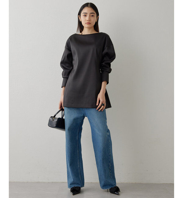  「ストレッチサテンブラウス」|シャツ・ブラウス|