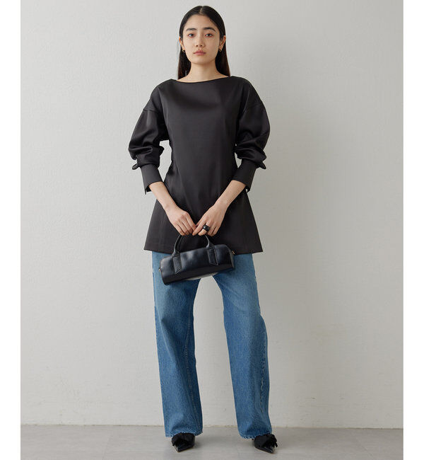  「ストレッチサテンブラウス」|シャツ・ブラウス|