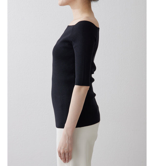 THE PAUSE「【THE PAUSE】オフショルハーフスリーブプルオーバー」|ニット・セーター|