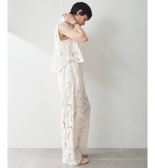  「エンブロイダリーフレンチスリーブシャツ」|シャツ・ブラウス|