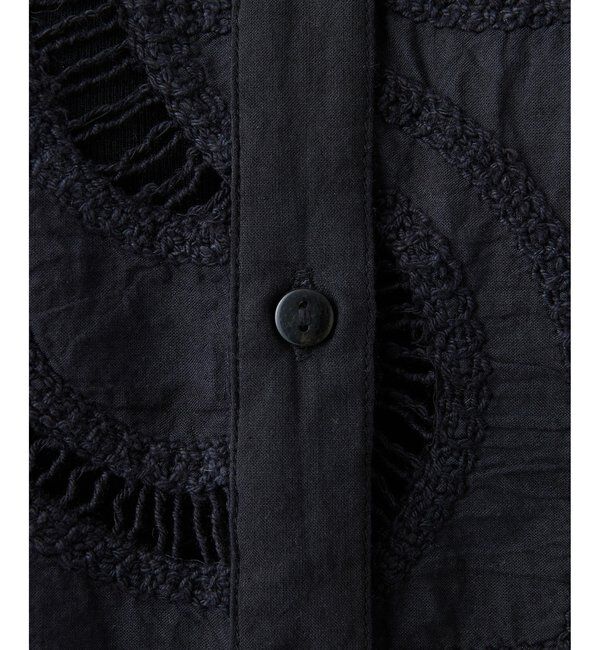  「エンブロイダリーフレンチスリーブシャツ」|シャツ・ブラウス|