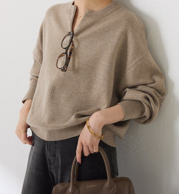  「ジップスウェットライクニット」|ニット・セーター|