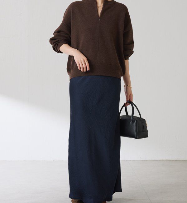  「ジップスウェットライクニット」|ニット・セーター|