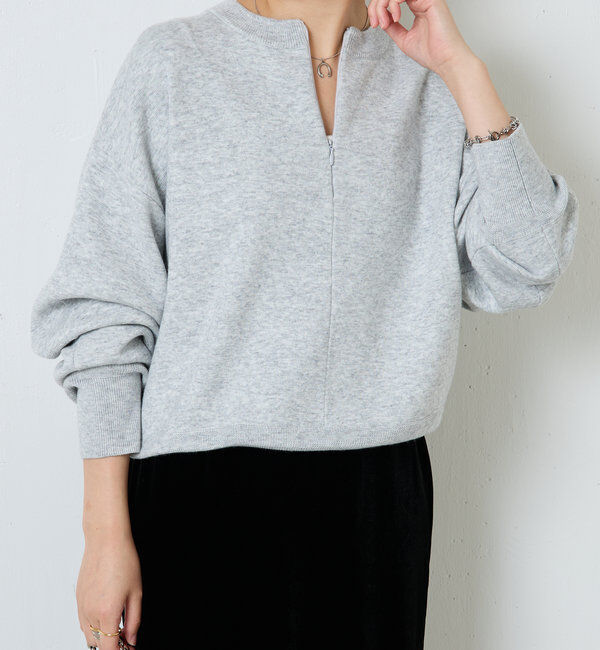  「ジップスウェットライクニット」|ニット・セーター|