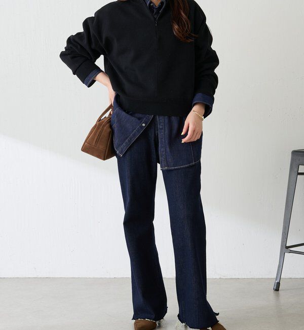  「ジップスウェットライクニット」|ニット・セーター|