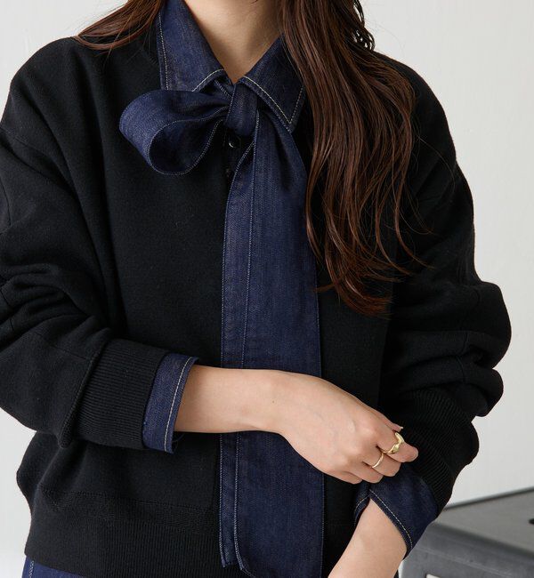  「ジップスウェットライクニット」|ニット・セーター|