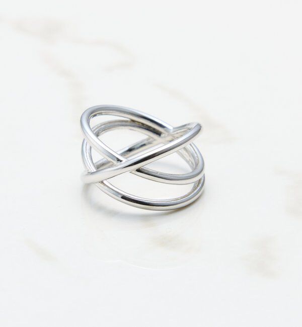  「【PAPILLONNER/パピヨネ】ウェーブ2WAYリング」|リング|シルバー