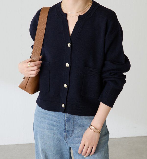  「スキッパースウェットライクカーディガン」|ニット・セーター|