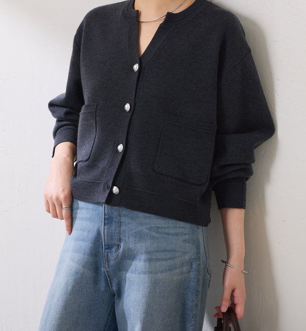  「スキッパースウェットライクカーディガン」|ニット・セーター|