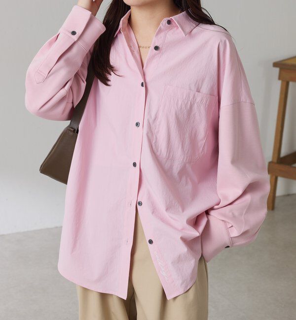  「【冬から着れる】ポンチドッキングシャツ」|シャツ・ブラウス|