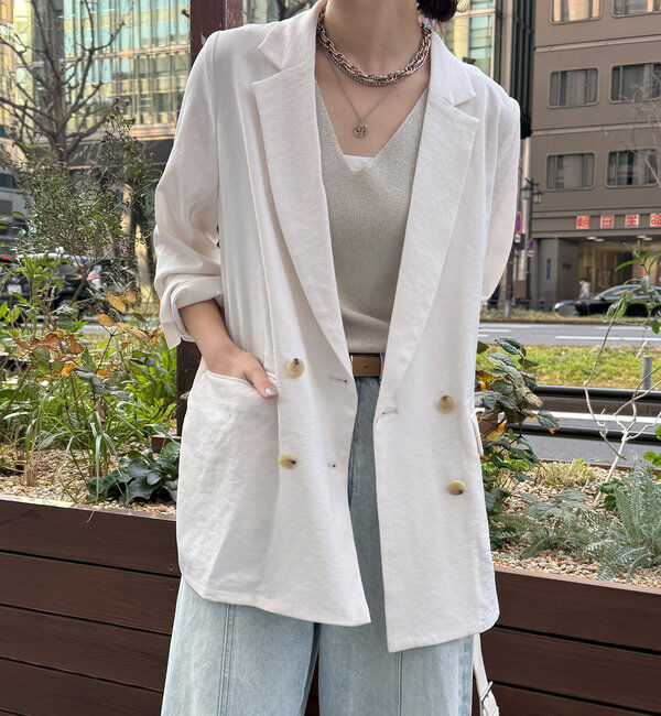  「エージングドビークロスダブルジャケット」|テーラードジャケット|