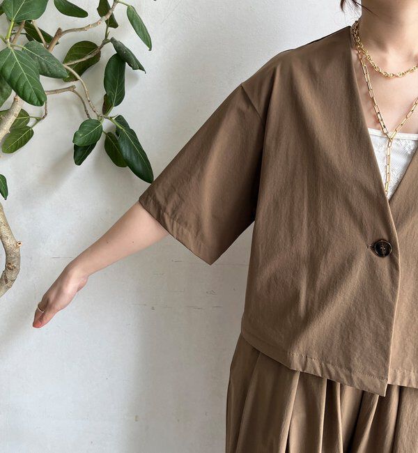  「【WEB限定】接触冷感5分袖ジャケット」|テーラードジャケット|