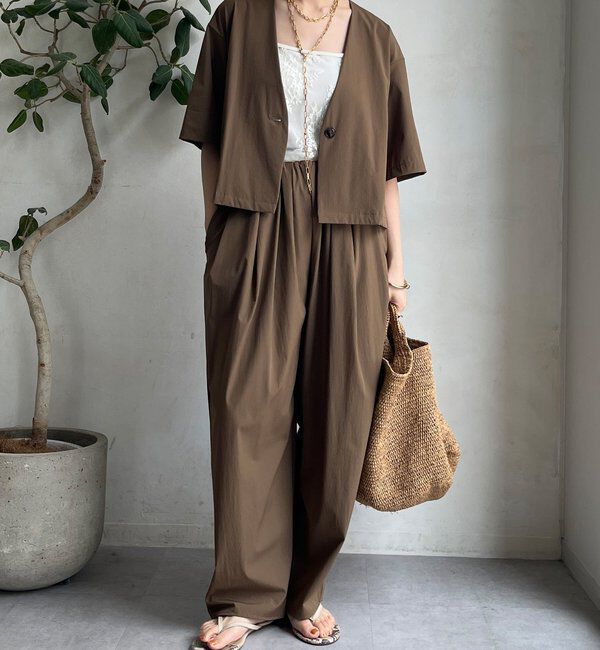  「【WEB限定】接触冷感5分袖ジャケット」|テーラードジャケット|