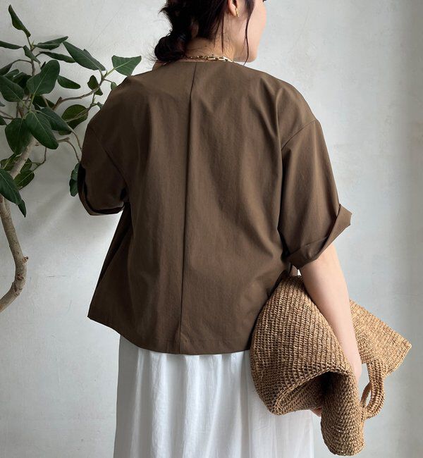  「【WEB限定】接触冷感5分袖ジャケット」|テーラードジャケット|