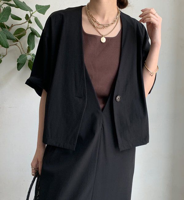  「【WEB限定】接触冷感5分袖ジャケット」|テーラードジャケット|