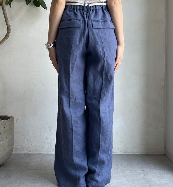  「リネン紐ドロストパンツ」|チノ|