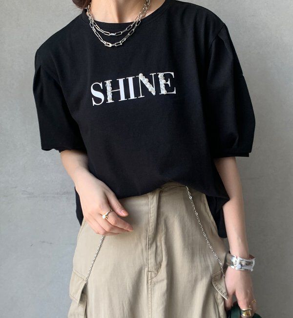  「【WEB限定】ライトドライ天竺ロゴTE」|Tシャツ・カットソー|ブラック