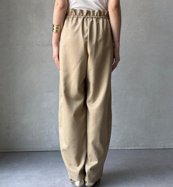  「【WEB限定】 麻調シャイニーイージーパンツ」|チノ|