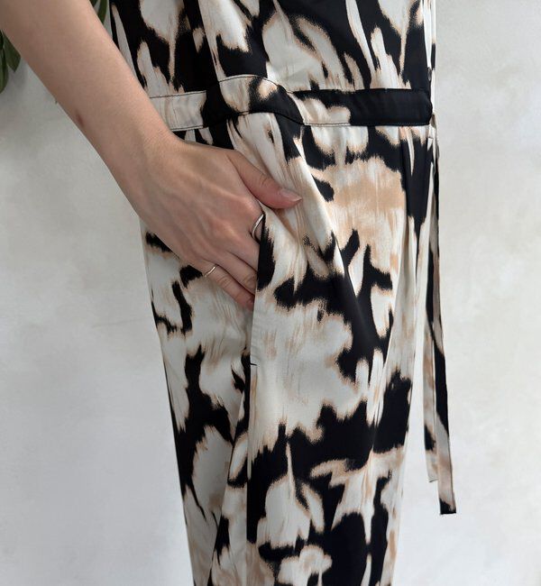  「【WEB限定】カスレ花柄プリントサロペット」|ワンピース|