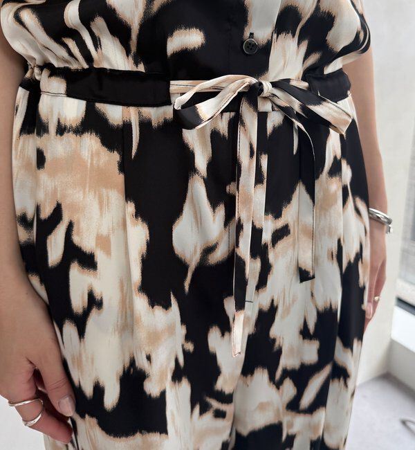  「【WEB限定】カスレ花柄プリントサロペット」|ワンピース|