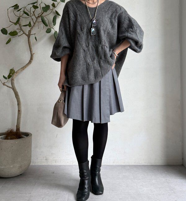  「ミドル丈プリーツスカート」|スカート|