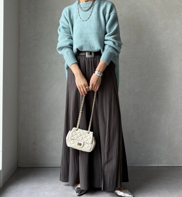  「【WEB限定】ワイドシルエットクルーネックプルオーバー」|ニット・セーター|