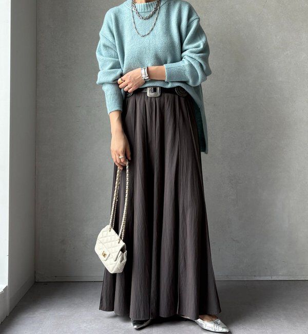  「【WEB限定】ワイドシルエットクルーネックプルオーバー」|ニット・セーター|