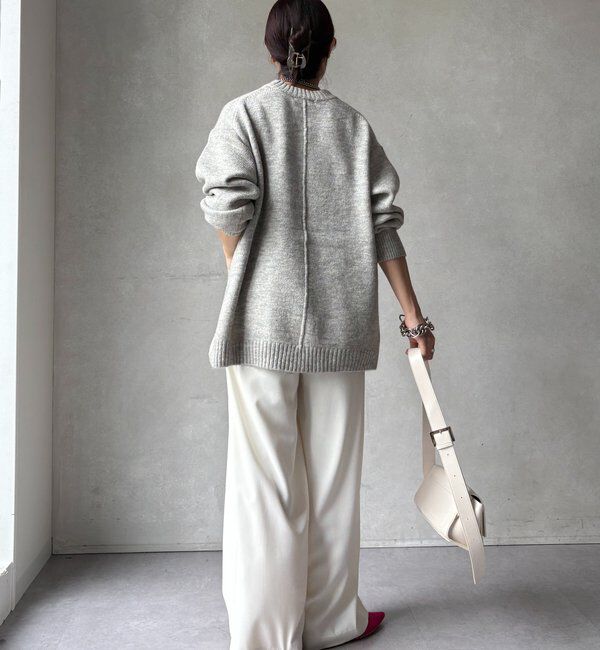  「【WEB限定】ワイドシルエットクルーネックプルオーバー」|ニット・セーター|