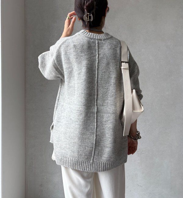  「【WEB限定】ワイドシルエットクルーネックプルオーバー」|ニット・セーター|