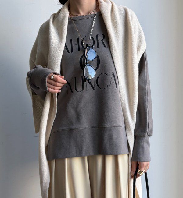  「【WEB限定】サイドスリットロゴスウェット」|Tシャツ・カットソー|