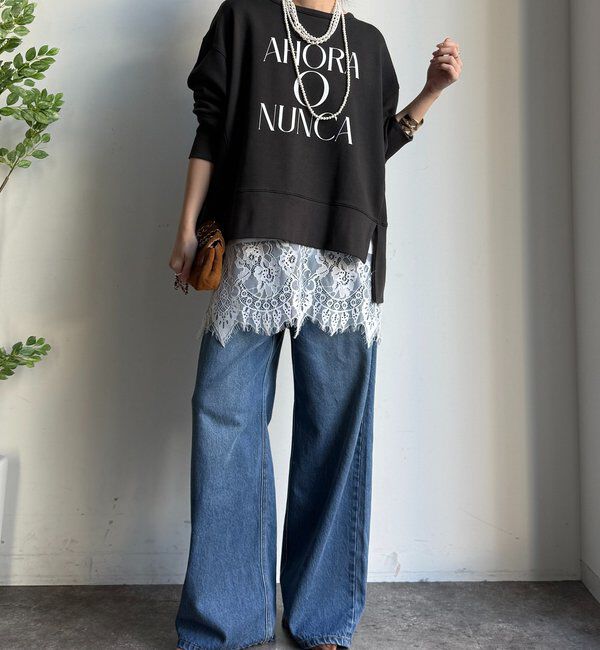  「【WEB限定】サイドスリットロゴスウェット」|Tシャツ・カットソー|