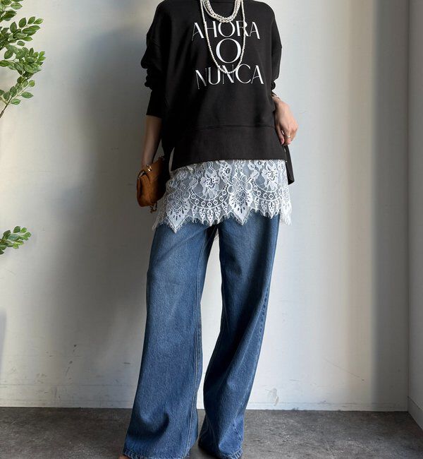  「【WEB限定】サイドスリットロゴスウェット」|Tシャツ・カットソー|