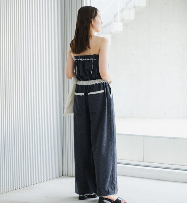  「【2サイズ展開/肩紐調節可/2WAY】スウェットベアサロペット」|オールインワン|