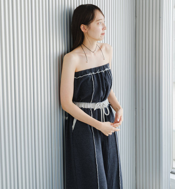  「【2サイズ展開/肩紐調節可/2WAY】スウェットベアサロペット」|オールインワン|