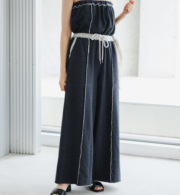  「【2サイズ展開/肩紐調節可/2WAY】スウェットベアサロペット」|オールインワン|