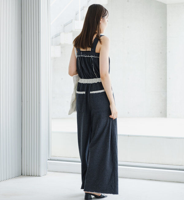  「【2サイズ展開/肩紐調節可/2WAY】スウェットベアサロペット」|オールインワン|