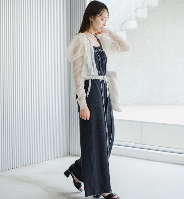  「【2サイズ展開/肩紐調節可/2WAY】スウェットベアサロペット」|オールインワン|