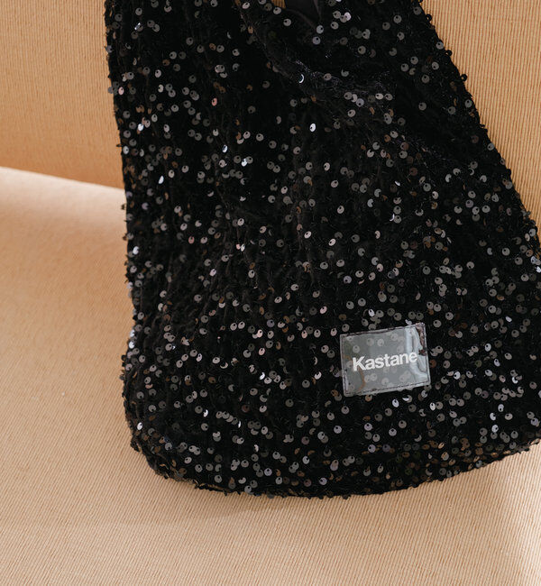  「【A4サイズ】ベロアスパンコールマルシェバッグ」|トートバッグ|