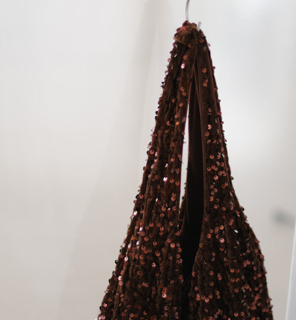  「【A4サイズ】ベロアスパンコールマルシェバッグ」|トートバッグ|