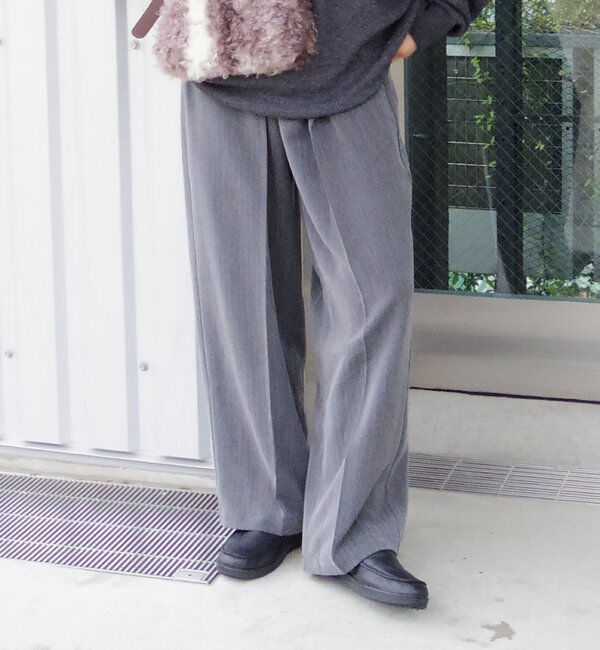  「【WHIMSIC/2サイズ展開】ルーズフィットイージースラックス」|チノ|