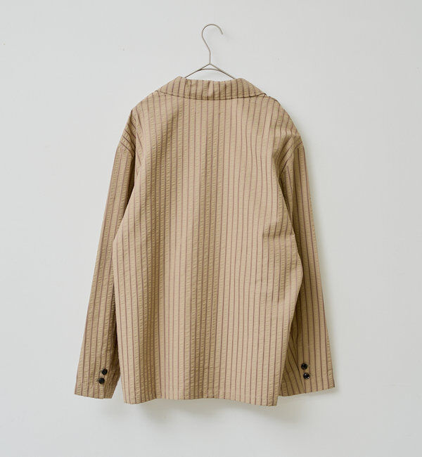  「*【WHIMSIC/SETUP対応】シアサッカーストライプダブルジャケット」|テーラードジャケット|