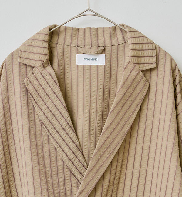  「*【WHIMSIC/SETUP対応】シアサッカーストライプダブルジャケット」|テーラードジャケット|