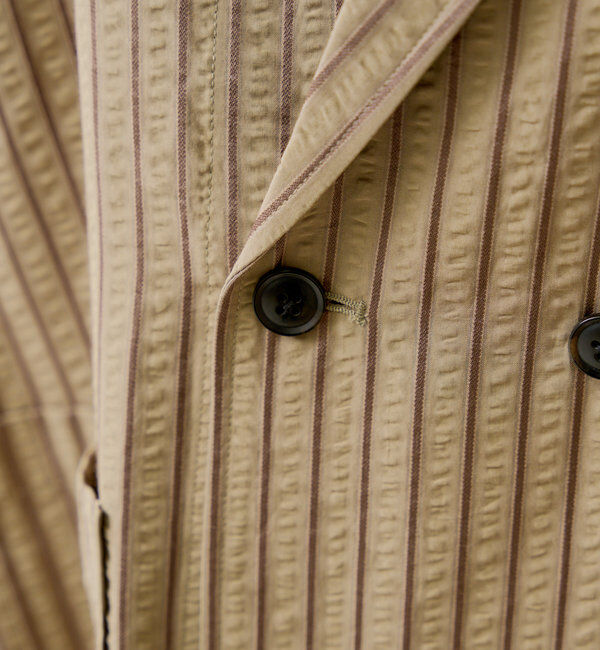  「*【WHIMSIC/SETUP対応】シアサッカーストライプダブルジャケット」|テーラードジャケット|