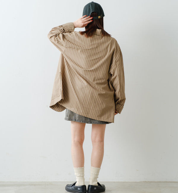  「*【WHIMSIC/SETUP対応】シアサッカーストライプダブルジャケット」|テーラードジャケット|