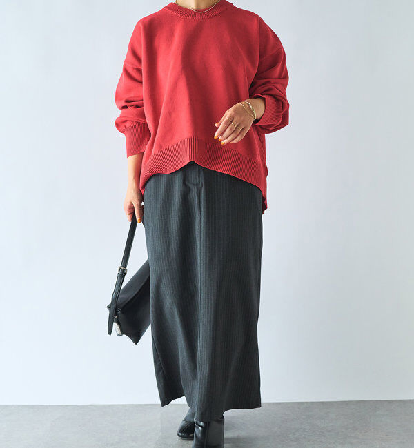  「《リラクシー・体型カバー◎》スポンジヤーンルーズニット」|ニット・セーター|