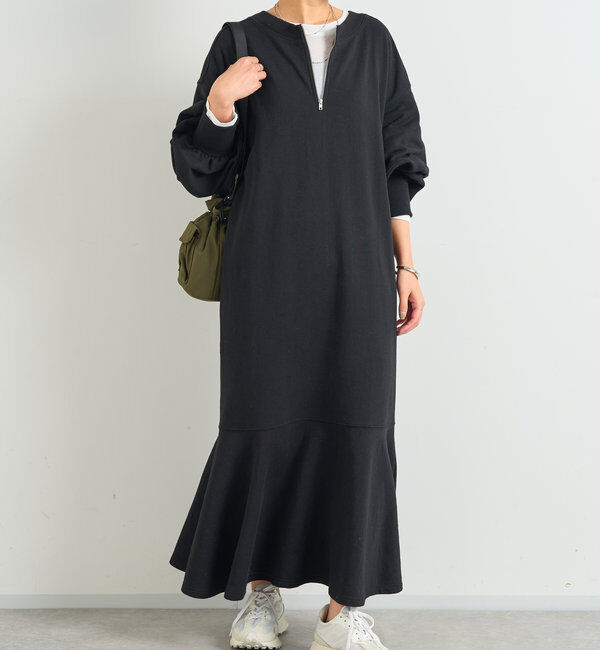  「《着方アレンジ楽しめる》前後2WAYマーメイドスウェットワンピース」|その他|ブラック
