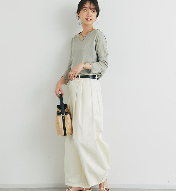  「《ヘルシーな透け感》ラメシアーロンT」|Tシャツ・カットソー|