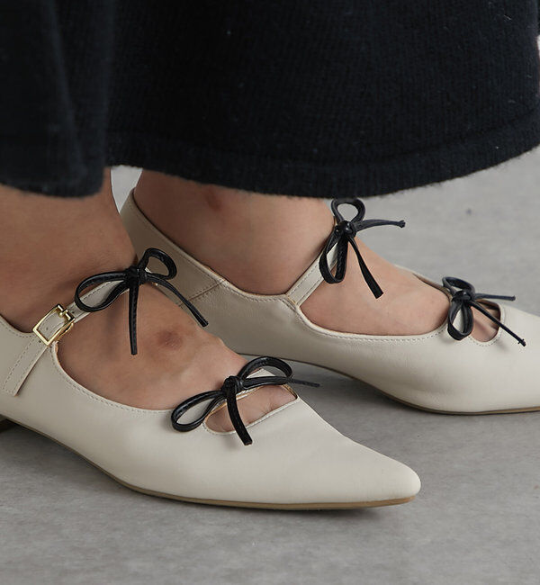  「【EVOL(イーボル)】リボンパンプス」|その他|