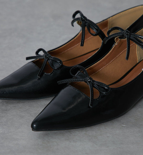  「【EVOL(イーボル)】リボンパンプス」|その他|